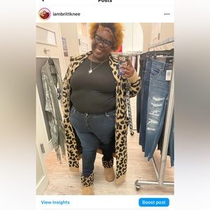 Torrid size 2 leopard duster